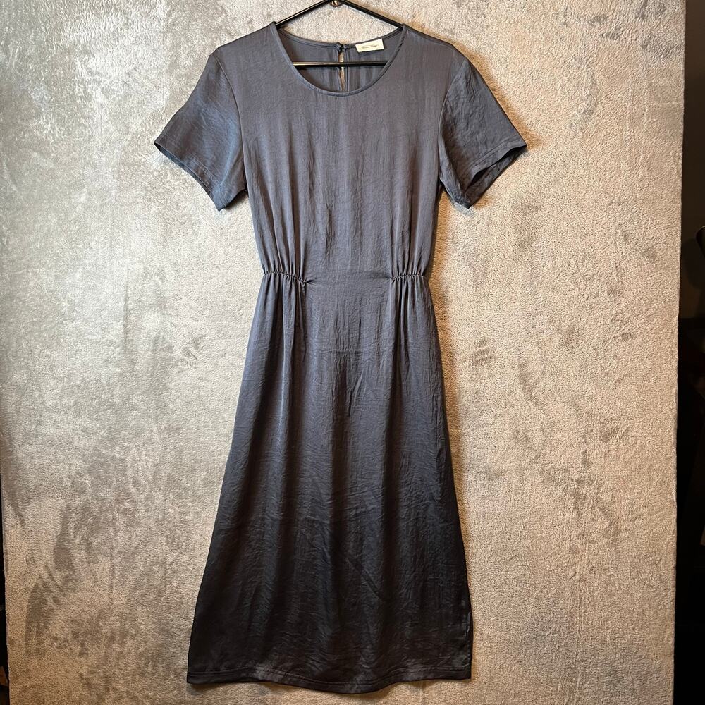 American Vintage Women's Widland Short Sleeve Dress Shadow Grey Size Small